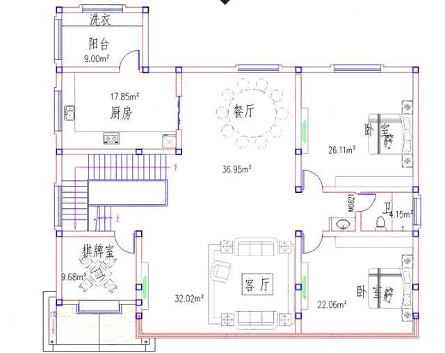三層帶商鋪新農(nóng)村自建房設(shè)計(jì)圖，55萬造價(jià)，商住兩用