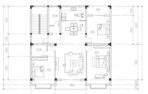 2款帶商鋪門面三層自建房設計圖，這種戶型自己經(jīng)營或者出租均可，是一種特別實用的戶型