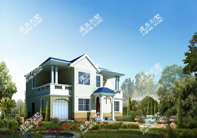 9款帶車庫(kù)的二層別墅設(shè)計(jì)圖，主體造價(jià)都不是很高，簡(jiǎn)單實(shí)用，讓別人羨慕去吧