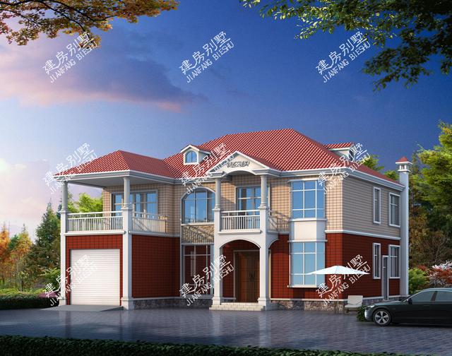 9款帶車庫(kù)的二層別墅設(shè)計(jì)圖，主體造價(jià)都不是很高，簡(jiǎn)單實(shí)用，讓別人羨慕去吧