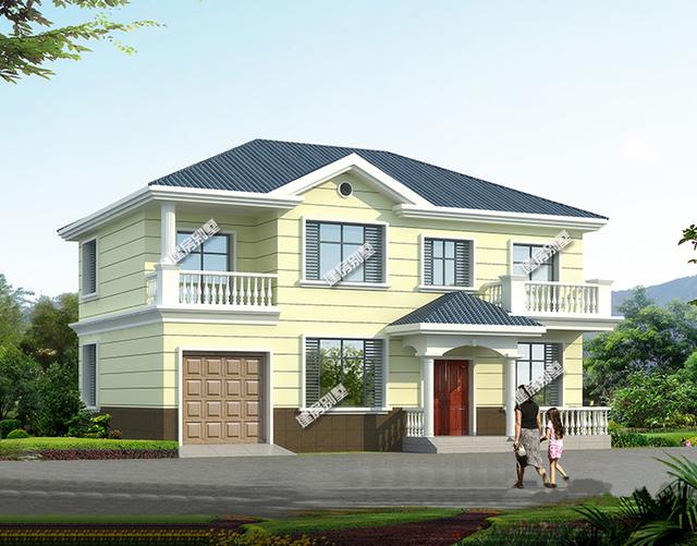 9款帶車庫(kù)的二層別墅設(shè)計(jì)圖，主體造價(jià)都不是很高，簡(jiǎn)單實(shí)用，讓別人羨慕去吧