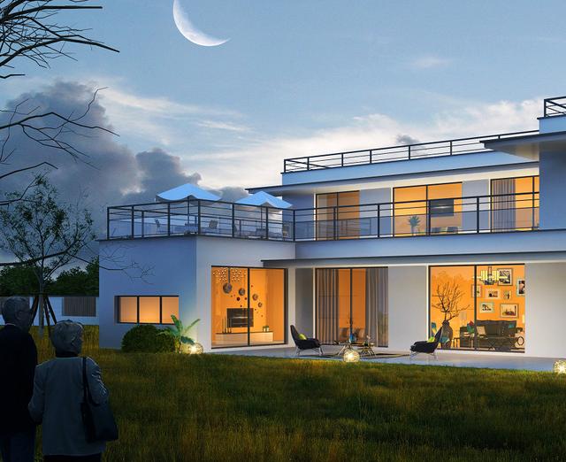 現(xiàn)代風(fēng)別墅設(shè)計(jì)圖，帶私家泳池，帶庭院，這種舒適悠閑的生活你向往么