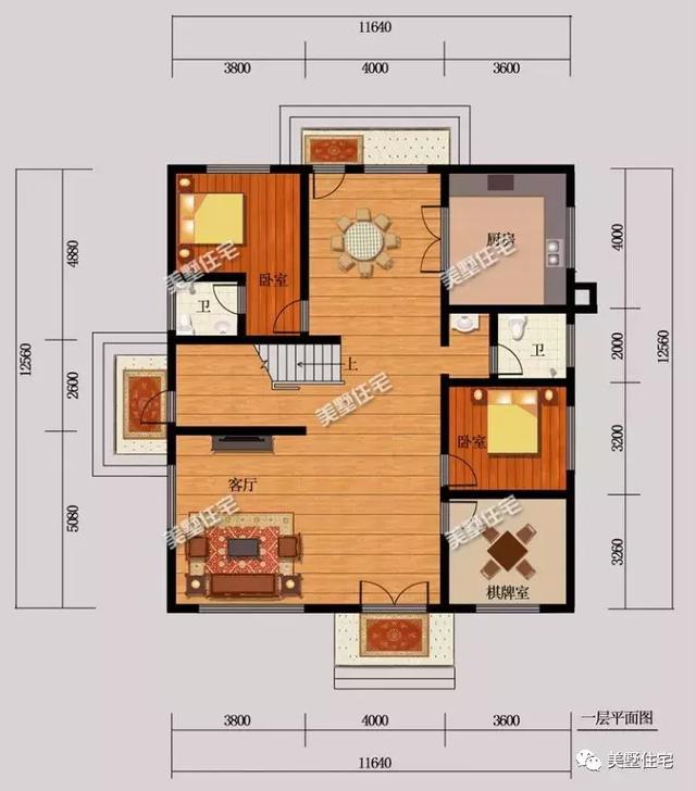5款農(nóng)村時尚別墅設計圖，帶挑高客廳和大露臺，第3款讓人眼前一亮