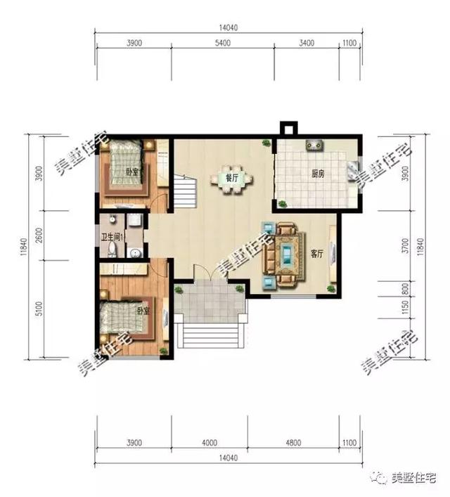 5款農(nóng)村時尚別墅設計圖，帶挑高客廳和大露臺，第3款讓人眼前一亮