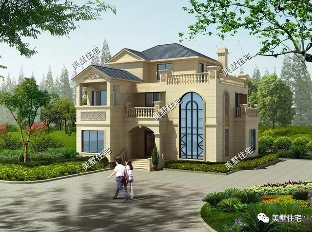 5款農(nóng)村時尚別墅設計圖，帶挑高客廳和大露臺，第3款讓人眼前一亮