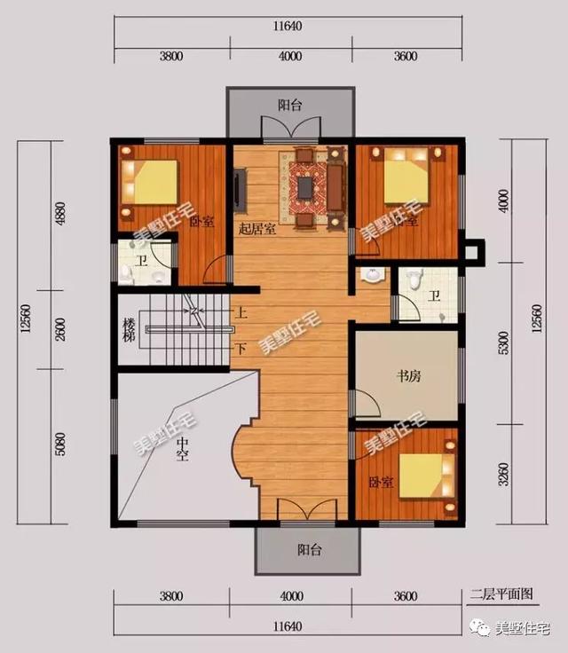 5款農(nóng)村時尚別墅設計圖，帶挑高客廳和大露臺，第3款讓人眼前一亮