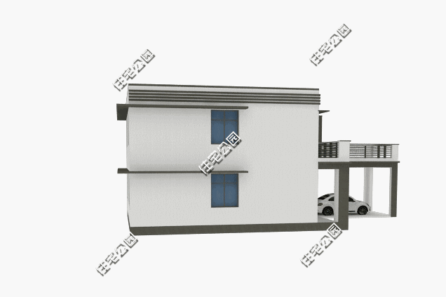 現(xiàn)代風格別墅設(shè)計圖，9×11米，內(nèi)附裝修效果圖