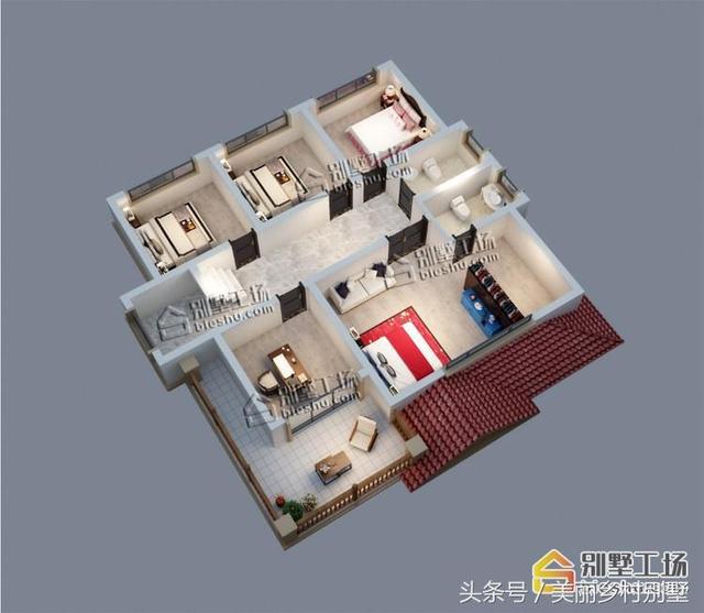 二層歐式風(fēng)格農(nóng)村別墅設(shè)計(jì)圖，造價(jià)不高，適合農(nóng)村普通家庭建造