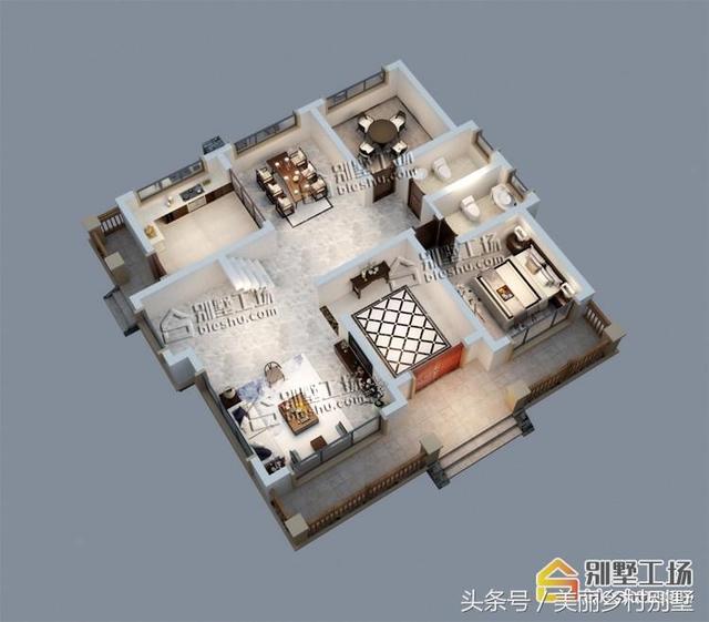 二層歐式風(fēng)格農(nóng)村別墅設(shè)計(jì)圖，造價(jià)不高，適合農(nóng)村普通家庭建造