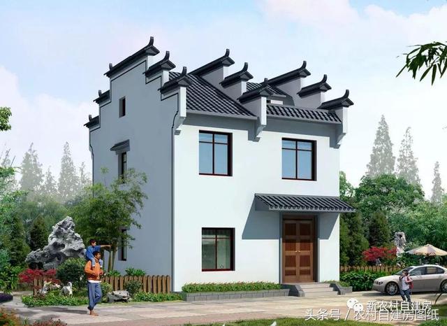 7款小戶型農村別墅設計圖，100平以內，小面積也可以建好房