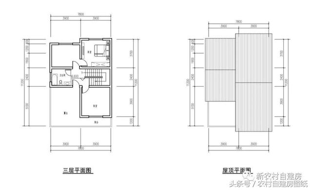 7款小戶型農村別墅設計圖，100平以內，小面積也可以建好房