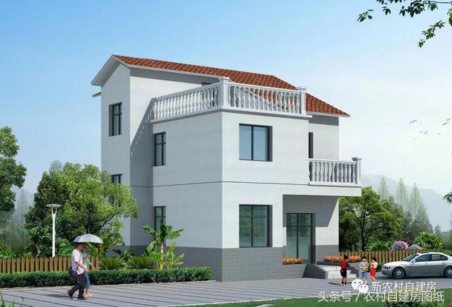 7款小戶型農村別墅設計圖，100平以內，小面積也可以建好房