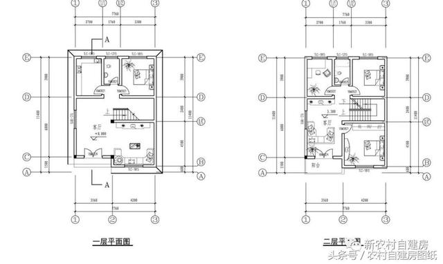 7款小戶型農村別墅設計圖，100平以內，小面積也可以建好房