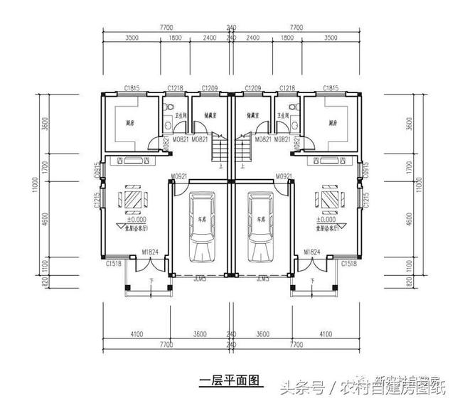 7款小戶型農村別墅設計圖，100平以內，小面積也可以建好房