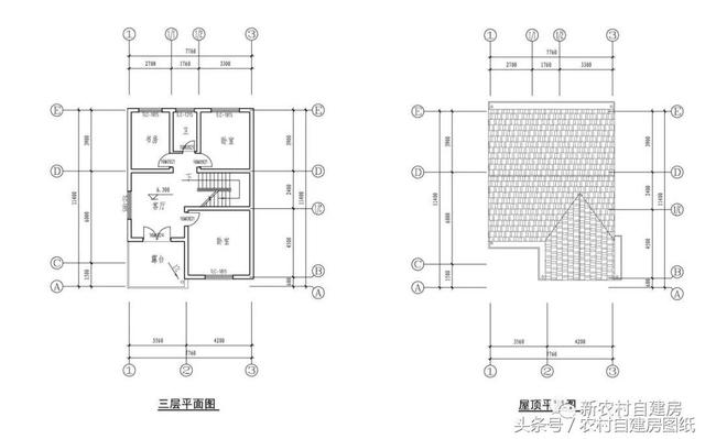 7款小戶型農村別墅設計圖，100平以內，小面積也可以建好房