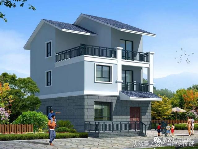 7款小戶型農村別墅設計圖，100平以內，小面積也可以建好房