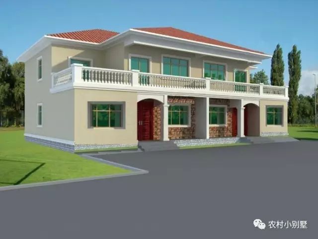 3套比較簡單的雙拼別墅圖，造價(jià)低哦，后悔看到的太遲了