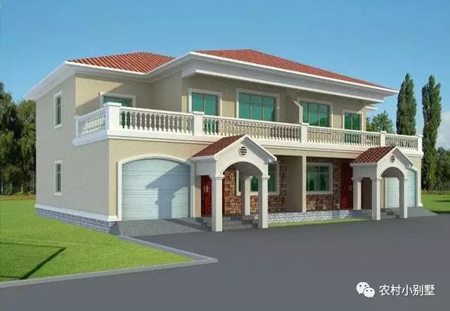 3套比較簡單的雙拼別墅圖，造價(jià)低哦，后悔看到的太遲了