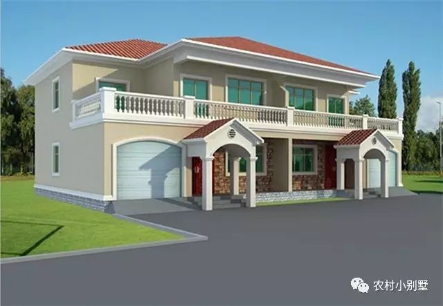 3套比較簡單的雙拼別墅圖，造價(jià)低哦，后悔看到的太遲了