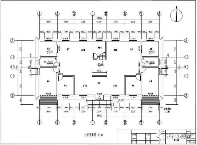 3套比較簡單的雙拼別墅圖，造價(jià)低哦，后悔看到的太遲了