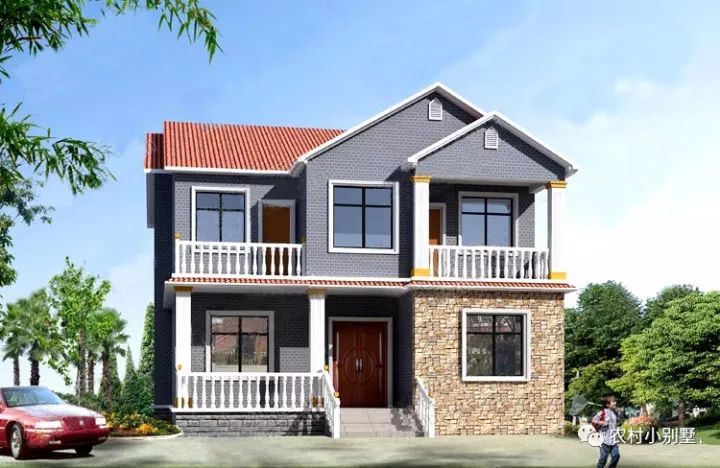 3套簡約二層自建民房方案圖，鄰居見了紛紛效仿