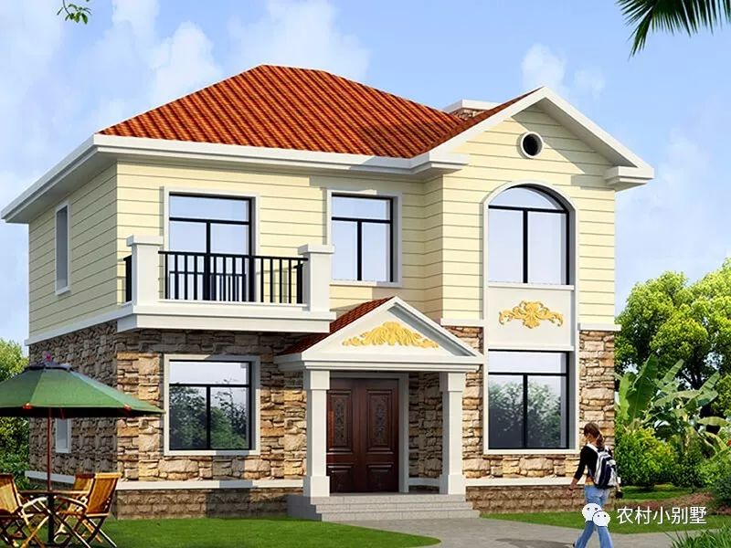 10.5×10米二層農(nóng)村小樓設(shè)計(jì)圖，生三胎都夠住