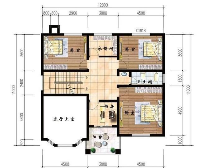 3款二層復(fù)式小別墅設(shè)計(jì)圖，挑空客廳設(shè)計(jì)，外觀漂亮內(nèi)部實(shí)用