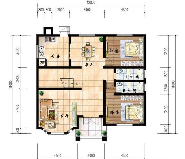 3款二層復(fù)式小別墅設(shè)計(jì)圖，挑空客廳設(shè)計(jì)，外觀漂亮內(nèi)部實(shí)用
