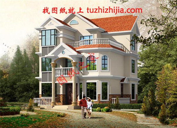 5套現(xiàn)代三層民房設(shè)計(jì)圖，附實(shí)拍效果圖