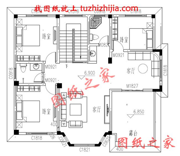 5套現(xiàn)代三層民房設(shè)計(jì)圖，附實(shí)拍效果圖
