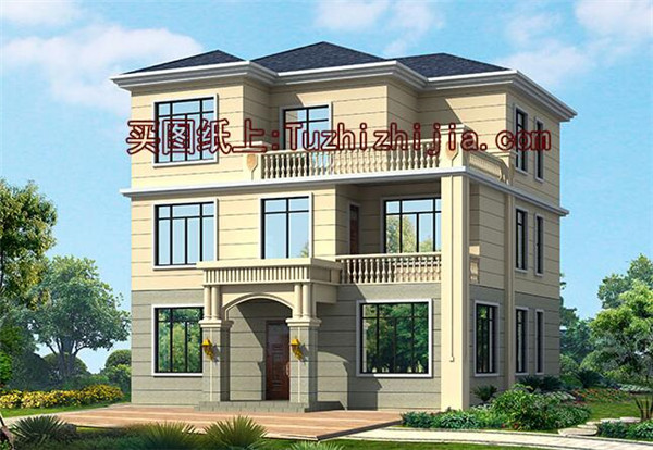 5套現(xiàn)代三層民房設(shè)計(jì)圖，附實(shí)拍效果圖