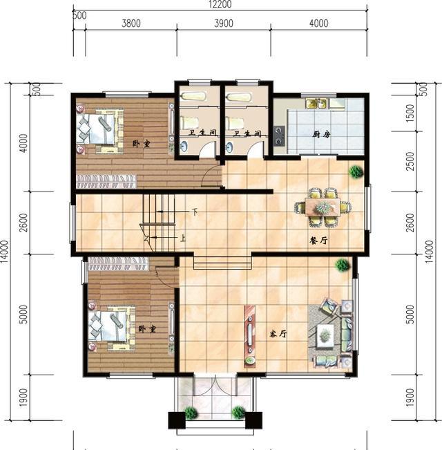三層簡歐式別墅設(shè)計圖，帶大露臺，大氣時尚，主體造價40萬左右。