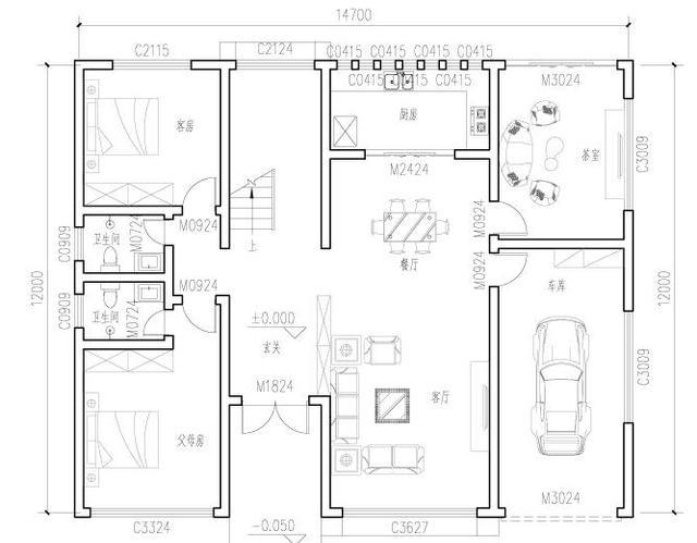 現(xiàn)代風格二層別墅設計圖，帶超大落地窗和二樓露臺，經(jīng)濟實用。
