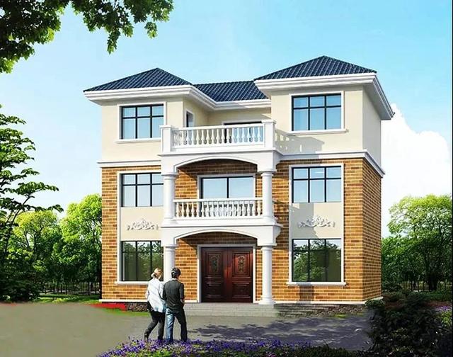 三層農(nóng)村小戶型自建房，占地82平方米，外觀簡單、通透，大氣，實用。