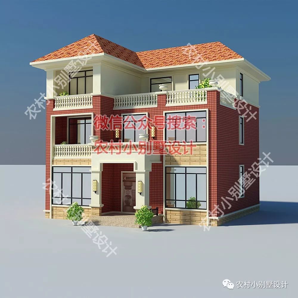 12×11米精品三層農(nóng)村別墅圖，經(jīng)典之作