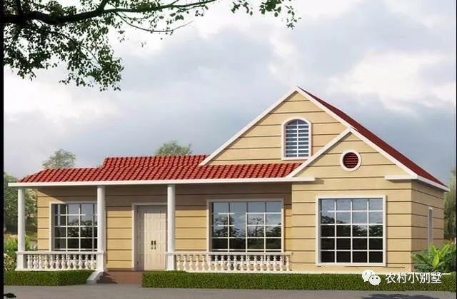 16X10米一層田園風(fēng)格帶閣樓農(nóng)村別墅圖，造價(jià)：12萬(wàn)左右