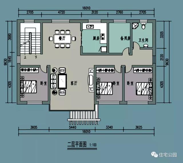 三層16×22米農(nóng)家大院，非常符合農(nóng)村養(yǎng)老別墅的不二選擇。