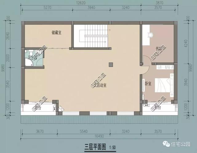 三層16×22米農(nóng)家大院，非常符合農(nóng)村養(yǎng)老別墅的不二選擇。