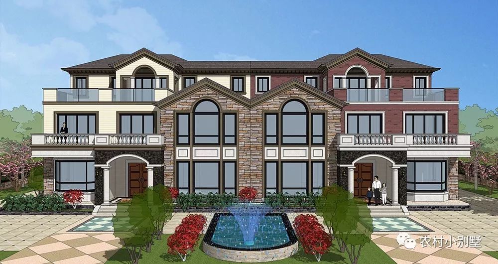 28x11米兄弟三層雙拼別墅圖，農(nóng)村自建非常洋氣！