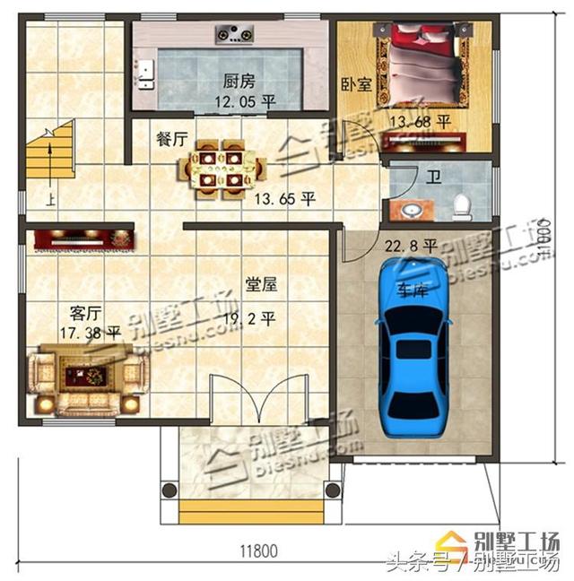 三層農(nóng)村別墅設(shè)計(jì)圖，施工難度不大，造價(jià)不高，非常的簡(jiǎn)潔實(shí)用。