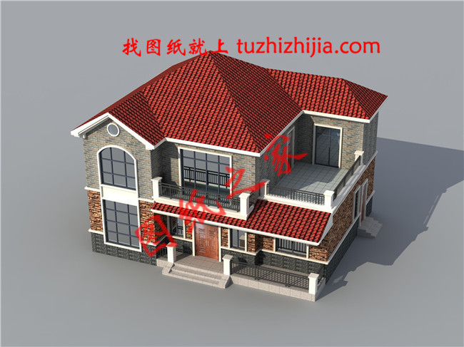 漂亮實(shí)用的新農(nóng)村二層小樓圖，造價20萬左右，超大景觀露臺