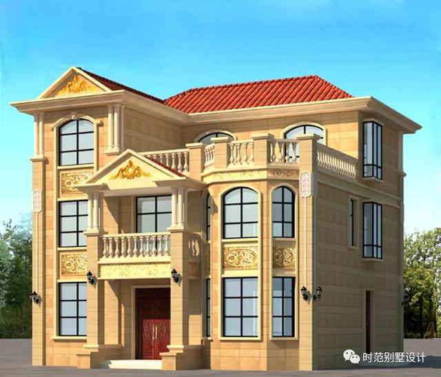 三層歐式別墅設(shè)計(jì)圖，帶書房+大露臺(tái)，豪華大氣，農(nóng)村建房的不二之選。