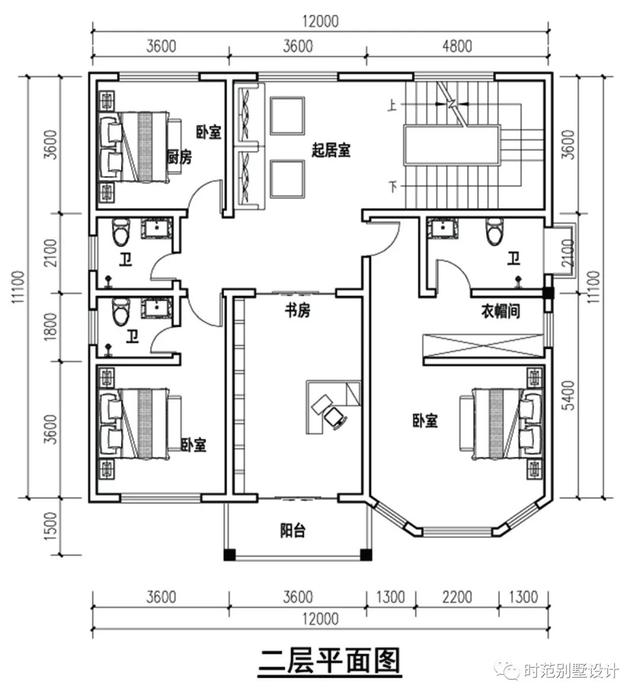 三層歐式別墅設(shè)計(jì)圖，帶書房+大露臺(tái)，豪華大氣，農(nóng)村建房的不二之選。