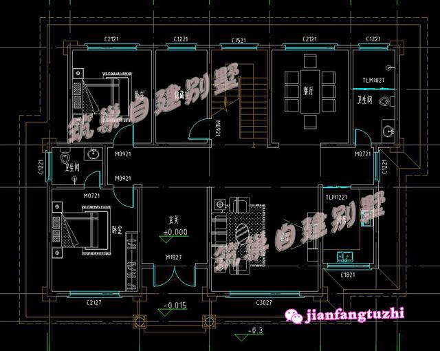 三層歐式別墅設(shè)計圖，占地150平米，帶露臺坡屋頂，適合現(xiàn)代新農(nóng)村建房。