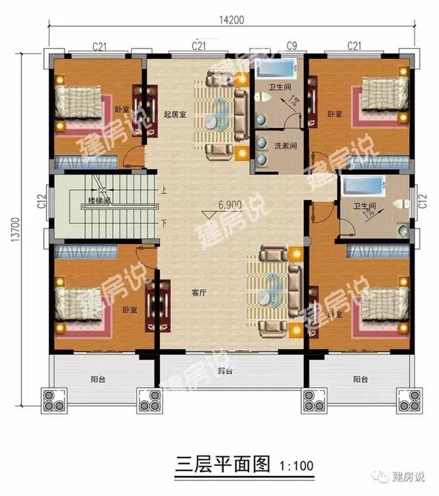 五款三層別墅設(shè)計圖，不但漂亮又實用，花錢不多，戶型也贊！