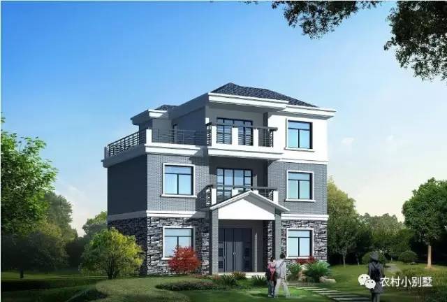 12x9米三層帶露臺農(nóng)村房子圖，花30萬就能蓋好