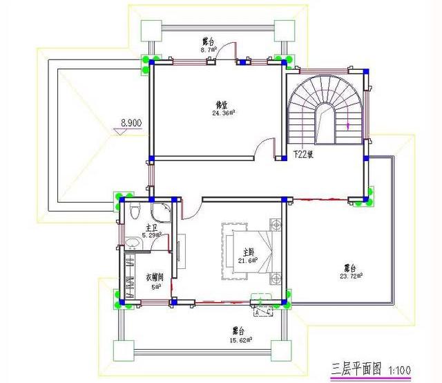 三層帶挑空客廳農(nóng)村自建房，豪華大氣，造價(jià)40萬(wàn)，合適農(nóng)村建房。