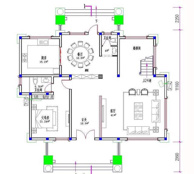 三層帶挑空客廳農(nóng)村自建房，豪華大氣，造價(jià)40萬(wàn)，合適農(nóng)村建房。