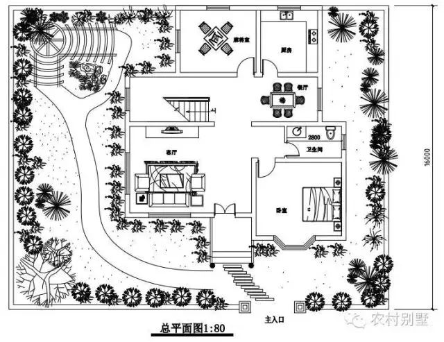 占地120平普通二層房屋設(shè)計(jì)圖，戶型符合農(nóng)村生活需求