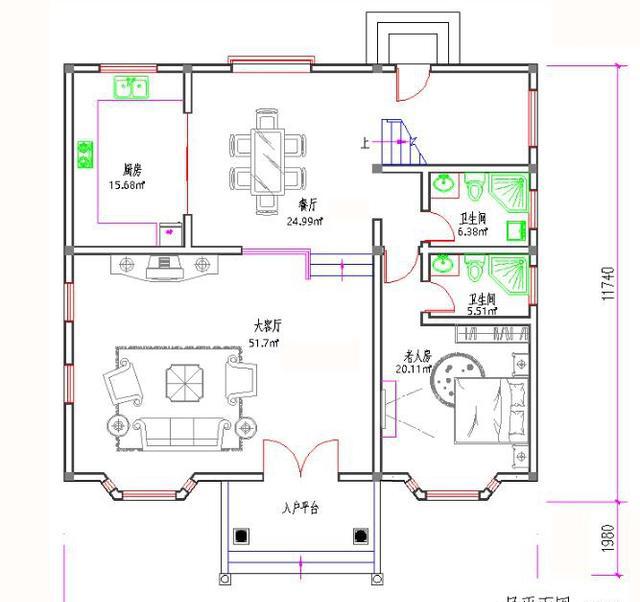占地160平方米的三層農(nóng)村自建房，造價(jià)45萬以內(nèi)，時(shí)尚大氣，富有特色。